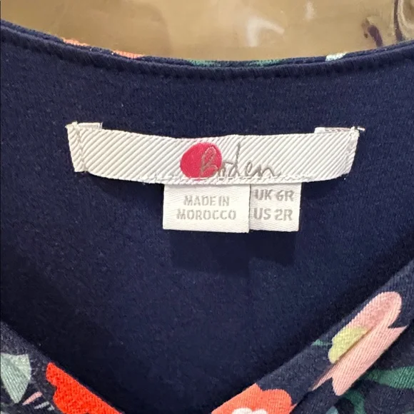 Boden Navy Floral Midi Dress - Picture 3 of 6